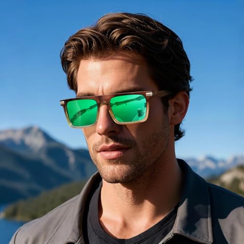 Polarized Sunglasses Men Women UV400 Anti-Glare Driving Fishing Hiking Acetate Frame Retro Sun Glasses2