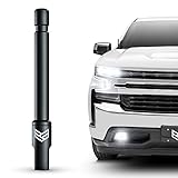 RONIN FACTORY Truck Radio Antenna Accessory for Chevy Silverado & GMC Sierra Accessories (2014+) - Anti Theft - Carwash Safe - Short Replacement Antenna (5 Inch Flexible)