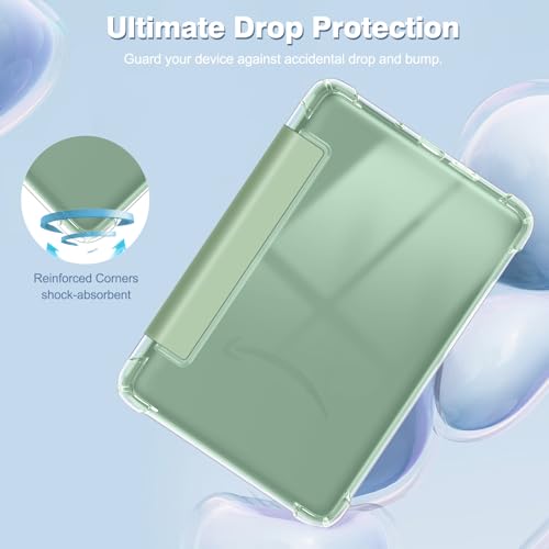 Fintie Slim Case for 6" Kindle (11th Generation-2024/2022 Release), Ultra Clear Soft Flexible Transparent TPU Back Cover Light Shell Auto Wake/Sleep for Kindle 2024/2022 11th Gen, Agave Green by FINTIE - Image 7