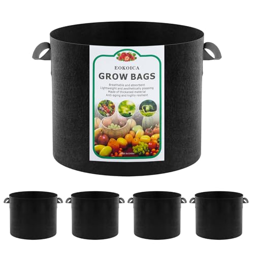EOKOICA 5-Pack 5 Gallon Grow Bags