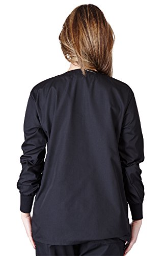 Natural Uniforms Women's Workwear Lightweight Warm Up Jacket (XX-Large, Black)