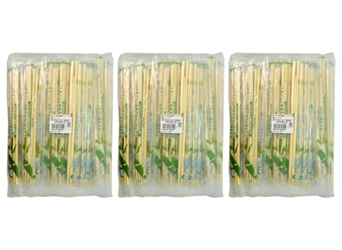やなぎプロダクツ 業務用 割り箸 竹製箸 ポリ完封 竹角丸(最初から割れているタイプ) 楊枝入り 20cm 100膳×3個セット（Amazon）