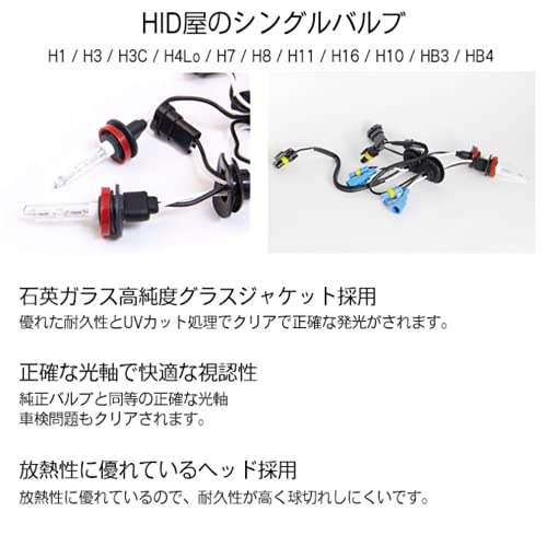 Amazon | HID屋 HIDバルブ 35W H1 H3 H7 H8 H10 H11 H16 HB3 HB4 (H8