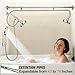 Tandem Shower Head for Couples, Dual Shower System with Sliding & 180°Rotation, Tool-free installation of a three-head silver shower with 3 spray modes