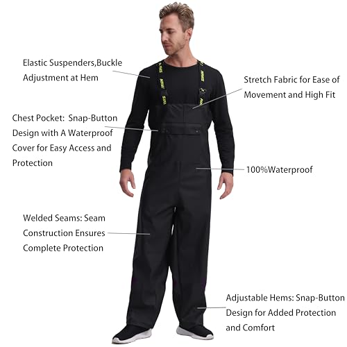 Men's PRO Workwear Waterproof 3-Piece Rain Suit Set(NABL,M) — view 5