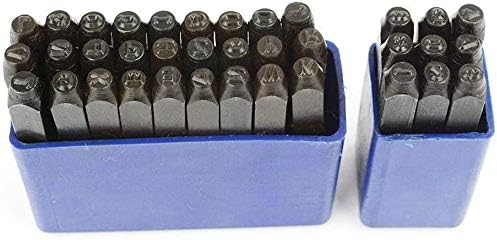 Letter & Number Stamp Set 36pcs (A-Z & 0-9) Industrial Grade Hardened Carbon Steel Metal Punch Set - 3/32 (2.5MM) Characters - Perfect for Imprinting Metal, Wood, Plastic, Leather, and More!