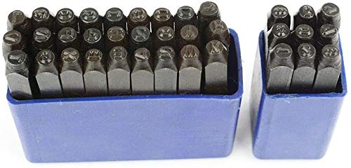 Letter & Number Stamp Set 36pcs (A-Z & 0-9) Industrial Grade Hardened Carbon Steel Metal Punch Set - 1/16 (1.5MM) Characters - Perfect for Imprinting Metal, Wood, Plastic, Leather, and More!