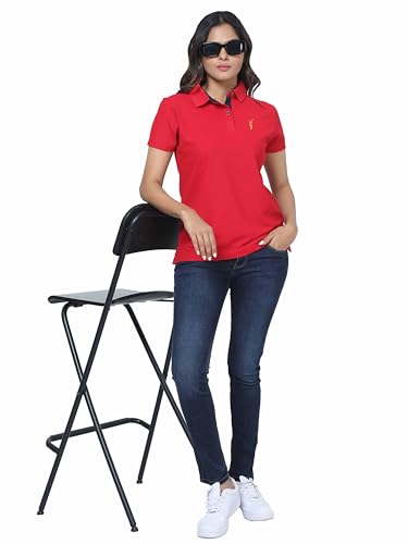 Image of STELLERS Women's Premium Polo T-Shirt, Regular Fit | Odour Resistant | Wrinkle Free | Quick Dry | Stretchable | Lightweight | Breathable | Sustainable | Anti-Static | Feather Touch Feel