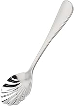 GRIRIW Mini Conchas Colheres De Talheres Colheres De Servir De Aço Inoxidável Mini Colheres Colheres De Demitasse De Aperitivo Colher Em Forma De Concha De Sal Colher De Chá Colher De