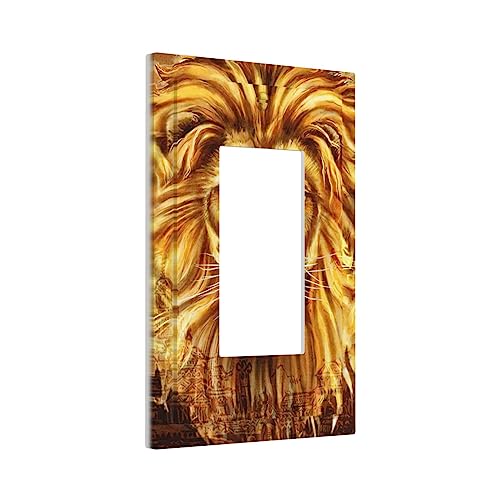 Wpshijia Rocket Planets Astronaut Blue Decorative Single Rocker Light Switch Covers 1 Gang Outlet Cover Wall Plate Decorative GFCI Switchplate Faceplate for Nursery Kidsroom Bedroom Decor