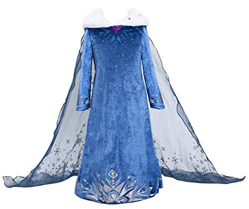 Le SSara Deluxe Snow Princess Adventure Kostüm Kostüm (140, E52-blue) Cover