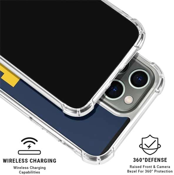 Skinit Clear Phone Case Compatible with iPhone 15 Pro - Officially Licensed University of Michigan M Logo Bold Design