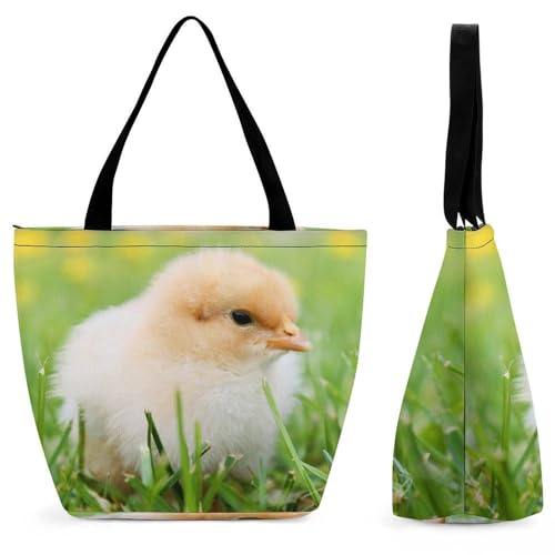 Sac de shopping pour voyage Poussin Des Prés sac à main femme 28.5x18x32.5cm