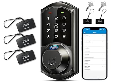 Veise VE07 Fingerprint Smart Lock for Front Door, 7-in-1 Keyless Entry Deadbolt with App Control, with IC Cards