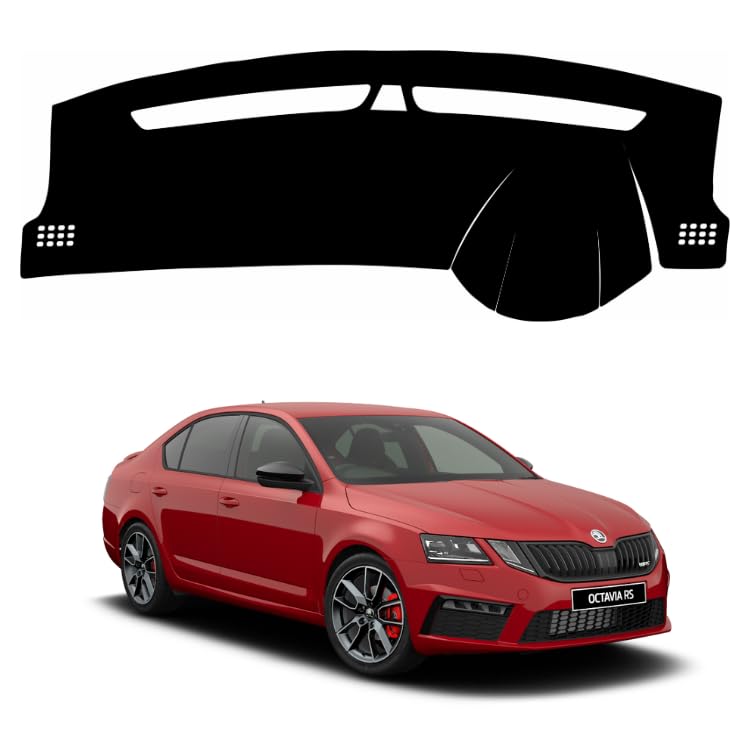 Car Dashboard Cover Compatible with Skoda Octavia 2015 to 2021 Dustproof, UV Resistant | All-Weather Protection | Custom Fit Car Accessories (Balck)-image-48