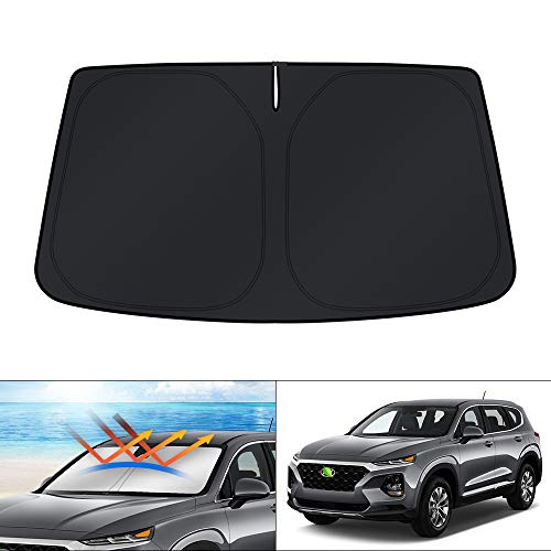 KUST Windshield Sun Shade for Hyundai Santa Fe 2019 2020 2021 2022 2023 Accessories Sunshade Sun Protector Foldable Block UV Rays Keep Car Cooler by KUST - Used condition - US$17.09