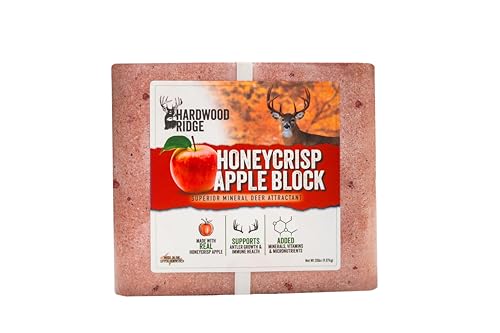 Hardwood Ridge Deer Salt Lick Block, Made with Real Honeycrisp Apple –