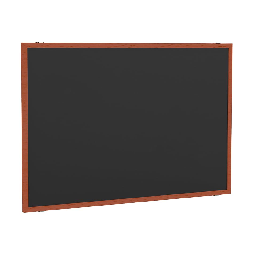 Magnetyczna tablica do pisania kredą – czarna i o wyglądzie drewna (90 x 120 cm)