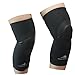 Knee Sleeves (1 Pair, Black - 3XL) Compression - Men & Women Basketball Sleeve Brace Support - Best to Immobilize, Strap & Wrap Knee for Running, Crossfit, Football, Sports - Protects Patella