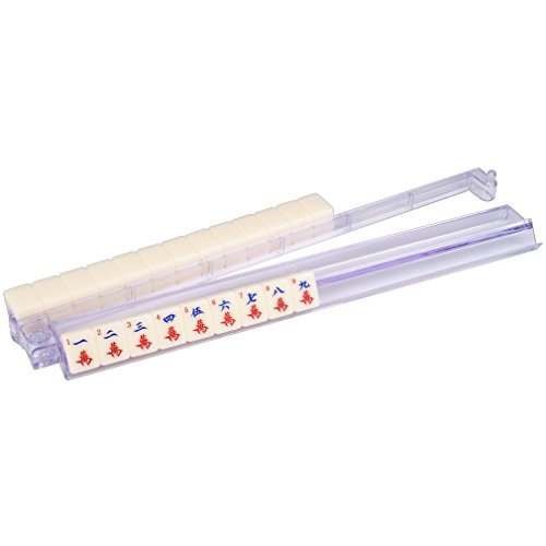 C&H Solutions American Mahjong Juego con 4 Racks Transparentes