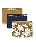 GANT Herren Dahlia Print Trunk 3-Pack Boxershorts, Utility Green, XXL