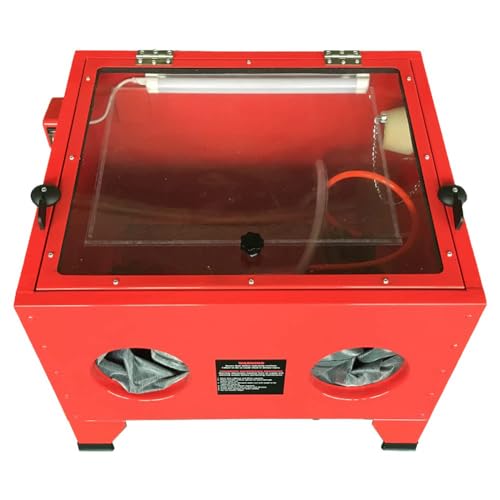 YXZQLOZ Kit de gabinete de chorro de arena neumático de 75-125 PSI con pistola de pulverización para una eliminación eficiente del óxido, pulido de superficies y chorro de arena profesional