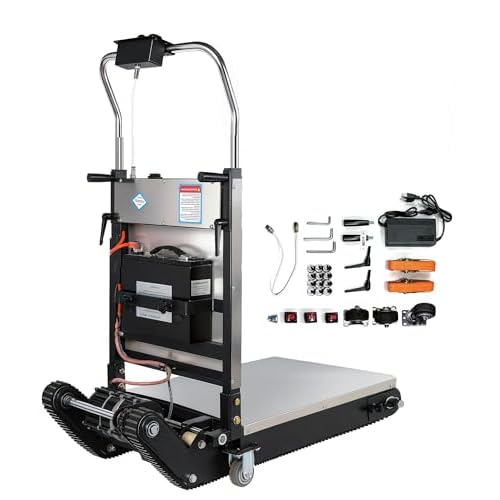 Electric Stair Climbing Dolly, 1250W Heavy Duty Electric Stair Climbing Hand Truck, 900lbs Max Load Capacity, 3 Mode Folding Stair Climber Hand Truck for Moving,Black/Upgraded