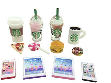 HappyBlockBuilder Compatible with Littlest Pet Shop Accessories Lps Craft Sets Bag Foam Tablet Phone Drinks Food Included 12 pc. Pets Not Included