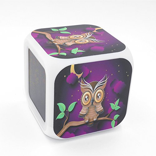 Boyan Led Alarm Clock Owl Animal Purple Creative Desk Table Clock Calendar Snooze Glowing Led Digital Alarm Clock For Unisex Adults Kids Toy Gift #TOP3
