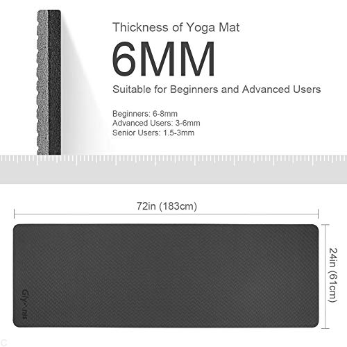 Glymnis Yoga Mat Thick w/ Carrying Strap - Image 6
