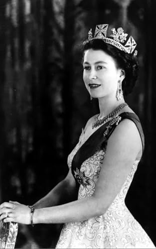 Affiche reine Elizabeth II portrait en toile 50x80cm pour décorer votre bureau