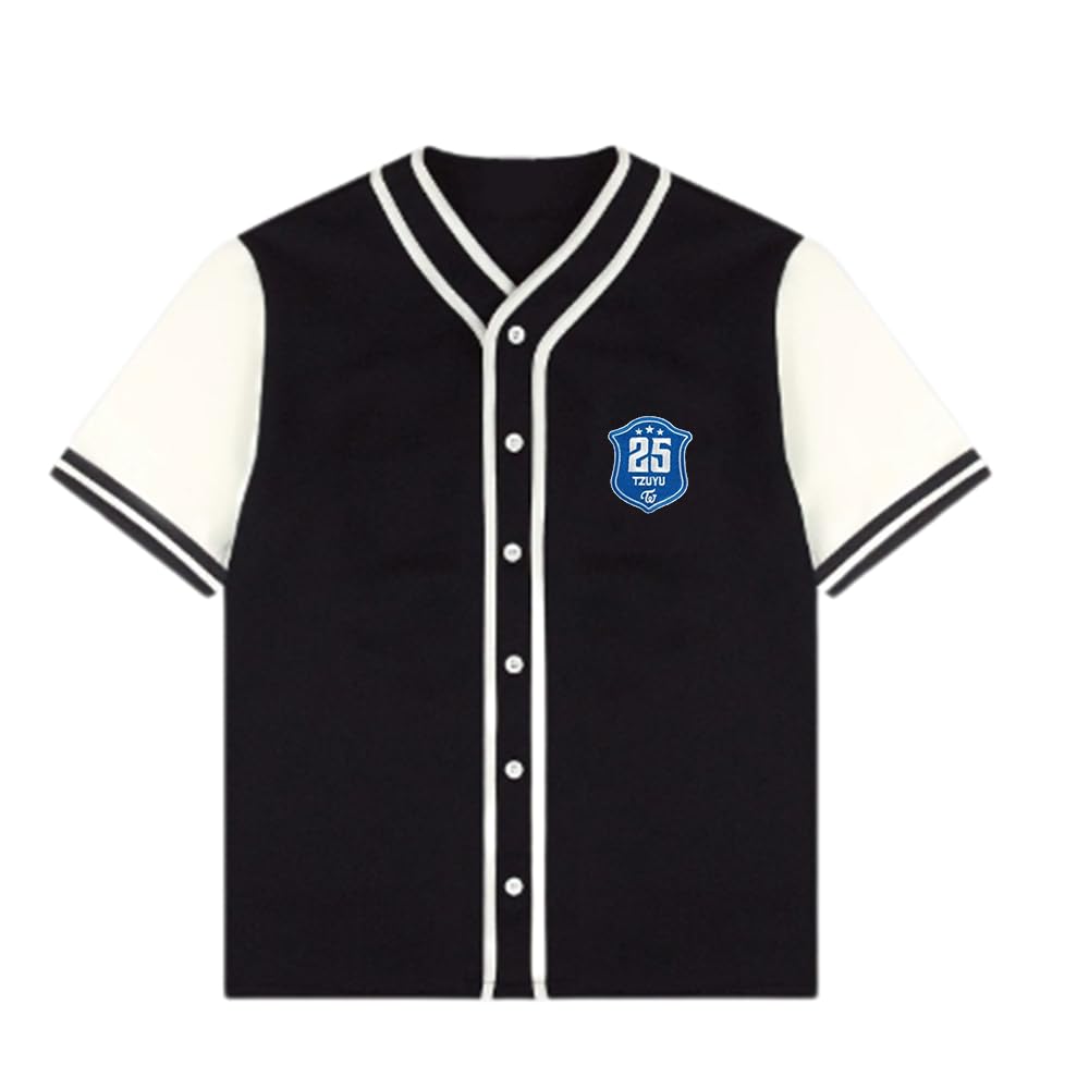 KOOP Twice Merch 5TH World Tour Baseball Jersey Thin Button Baseball Uniform Baseball Jersey for Fan