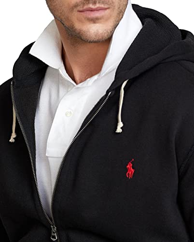 Polo Ralph Lauren Mens Big & Tall Fleece Lined Zip-Front Hoodie Black 4Lt #TOP3