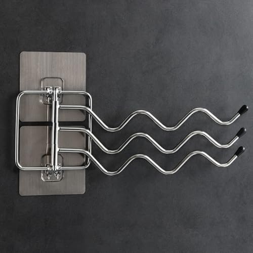 Toallero giratorio de baño de acero inoxidable plata para pared 3