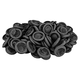 200 Pcs Finger Protectors, Disposable Finger Covers, Latex Anti-Static Finger Tip Rubber Protect Keeping Dressing Dry and Clean (Black, M)