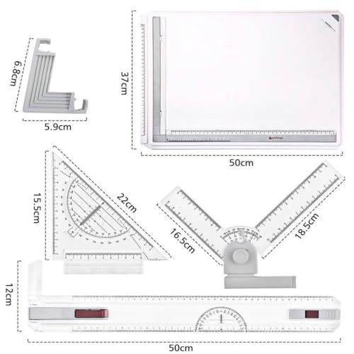 Mesa de dibujo A3 con ángulo ajustable para evitar fatiga postural en planos 6