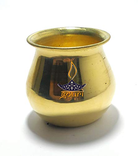 Gouri Brass Shiny Lota Small Size for puja Purpose |Puja Samagri|