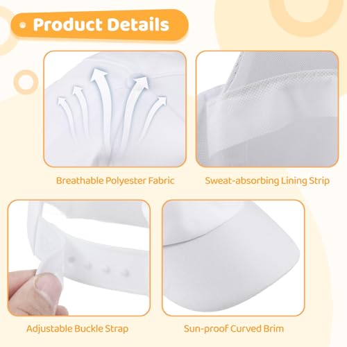 White Adjustable Baseball Caps For Kids, 30 Blank Polyester Hats For Crafts, Painting, Group Activities, Outdoor Use4