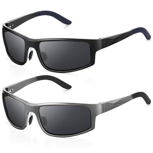 Unbreakable Polarized Sports Sunglasses for Men, Scratch/Seawater...