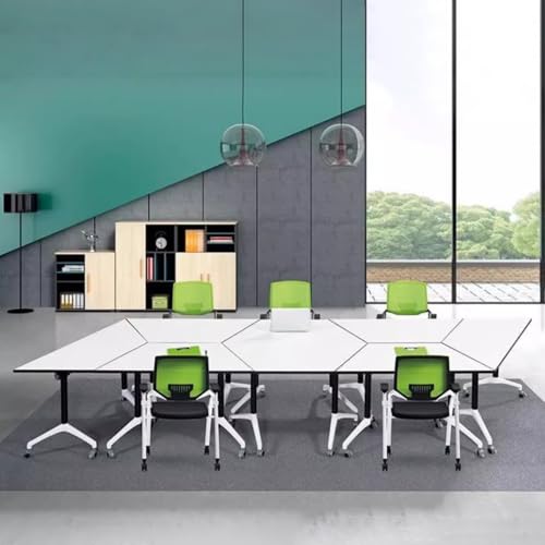 Table de conférence trapézoïdale divisible et pliante pour bureau