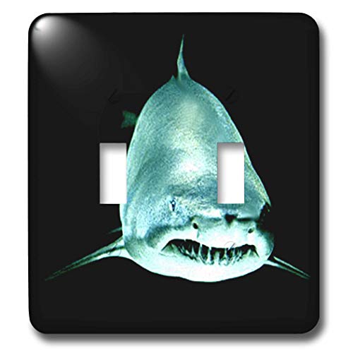 Interrupteur double LSP_636_2 3dRose Fiece Shark pour décoration murale