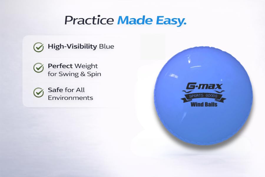 Image of G-Max Soft PVC Cricket Wind Balls | Orange |Pink| Yellow | Indoor & Outdoor Practice Ball | Street, Beach & Training Cricket | Pack of 6