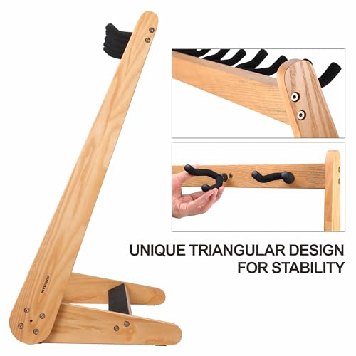 Support de guitare en bois Nefelibata contre les chutes d'instruments