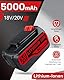 PDstation LB2X4020 5,0Ah 18V/20V Ersatzakku für Black + Decker 18V Akku 20V Max Li-ion Kompatibel mit Black + Decker Akku 18V BL2018 BL2018-XJ BL1518 BL4018 LBXR20 LBXR2020
