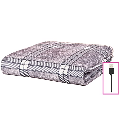Heated Throw Blanket USB Heated Throw Blanket Battery Operated, Portable Lap Winter Warming Shawl, Electric Heating Carpet for Car Home