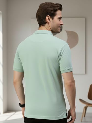 Image of Lux Cozi Men's Cotton Solid Polo Tshirt | Collar Tshirts | Half Sleeves | Stylish & Premium All Day Wear | Pack of 1