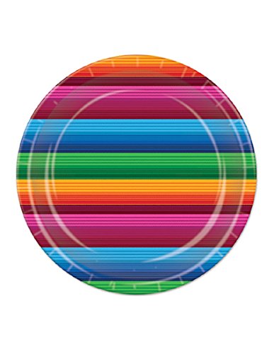 Beistle - FIESTA PLATES 9IN 8PCS - standard