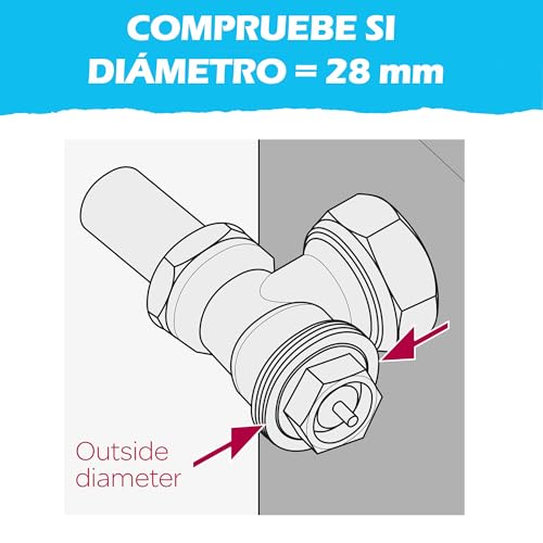 Miniatura 6 de Adaptador De Radiador M28 X1,5 Hembra A Termostato Cabezal Termostático M30x1,5 Macho M28-M30 M28f-M30m Blumkraft