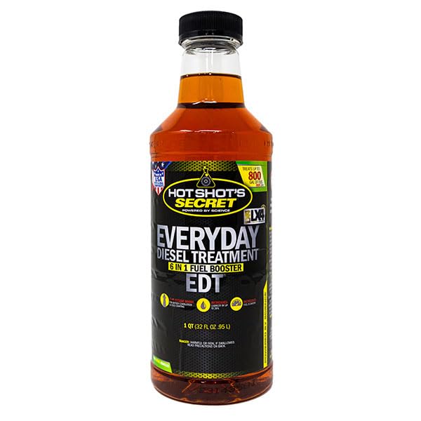 Hot Shot's Secret Everyday Diesel Treatment EDT 32 oz – Treats 800 Gallons – 6-in-1 Diesel Fuel Additive, Injector and Fuel System Cleaner, Boosts Cetane by Hot Shot's Secret - Used condition - US$26.26