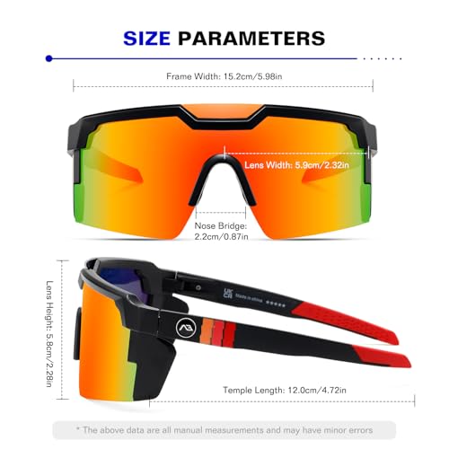 Image of kimorn Z87 Polarized Sport Sunglasses for Men | Wrap around Sport Frame, Polarized Lenses, Driving Fishing Cycling
